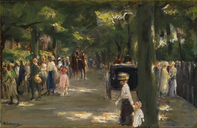 De grote Seestraße in Wannsee met wandelaars